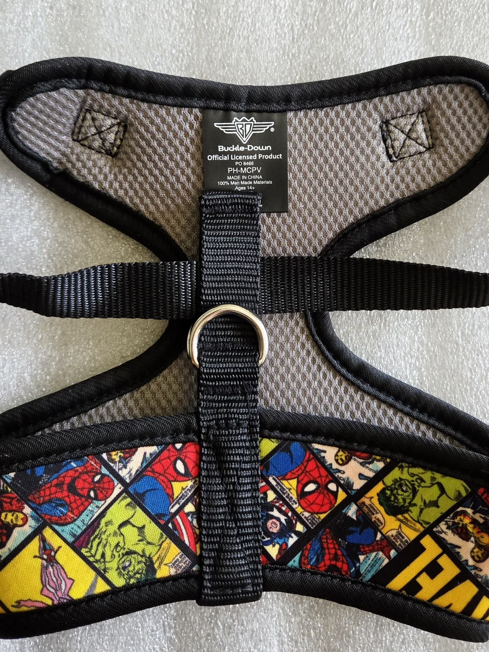 Marvel Dog Superhero Harness in Yellow, Red, Blue, Green